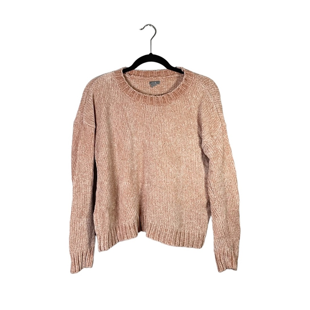 Aerie Super Soft Pink Preppy Boho Business Casual Knit Sweater Size Small